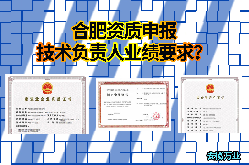 合肥資質(zhì)申報技術(shù)負(fù)責(zé)人業(yè)績要求？